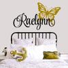 Butterfly Name Wall Decal Sticker - Custom Name Butterfly Decal - Girls Name Decal - Personalized Letters for Nursery Room - Girls Bedroom Decor view 3