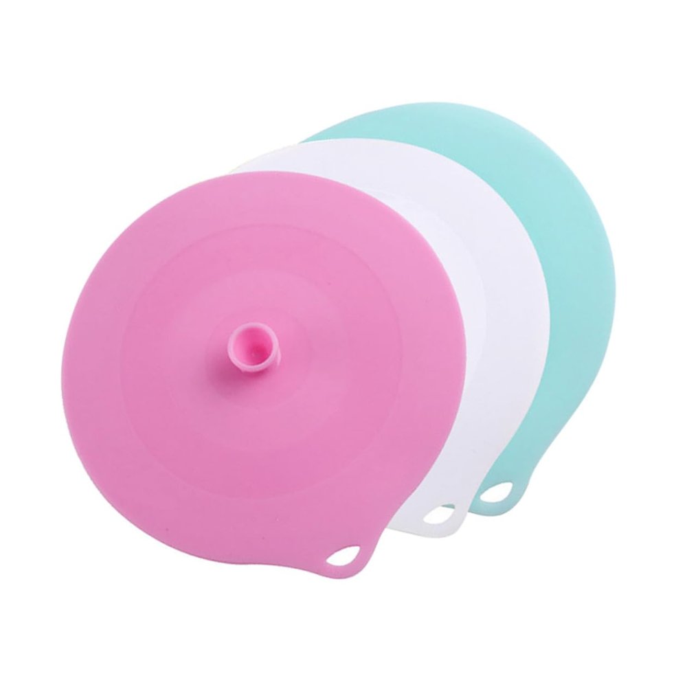 3 Pack Silicone Mug Covers Leakproof Cup Lids with Hanging Hole