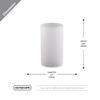 WGVI Hurricane Candle Holder Sleeve, W: 5", Ht: 10", Frosted Glass Cylinder Open Both Ends, Chimney Tube Shade, 6 Pieces view 2
