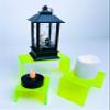 Acrylic Display Risers 3Piece Small Riser Set (322, 422.5, 523) Clear 1/8" Acrylic Stands for Jewelry, Mini Collectibles, Retail Displays, Craft Shows, Tiered Shelving (Neon Green) view 4