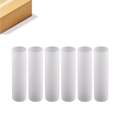 WGVI Hurricane Candle Holder Sleeve, W: 4", Ht: 16", Frosted Glass Cylinder Open Both Ends, Chimney Tube Shade, 6 Pieces
