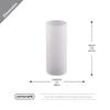 WGVI Hurricane Candle Holder Sleeve, W: 4", Ht: 16", Frosted Glass Cylinder Open Both Ends, Chimney Tube Shade, 6 Pieces view 2