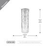 WGVI Hurricane Candle Holder Sleeve, W: 4", Ht: 12", Silver Speckled Glass Cylinder Open Both Ends, Chimney Tube Shade, 6 Pieces view 2