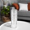 WGVI Hurricane Candle Holder Sleeve, W: 4", Ht: 12", Silver Speckled Glass Cylinder Open Both Ends, Chimney Tube Shade, 6 Pieces view 4