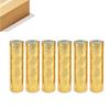 WGVI Hurricane Candle Holder Sleeve, W: 5", Ht: 14", Gold Speckled Glass Cylinder Open Both Ends, Chimney Tube Shade, 6 Pieces view 1