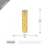 WGVI Hurricane Candle Holder Sleeve, W: 4", Ht: 16", Gold Speckled Glass Cylinder Open Both Ends, Chimney Tube Shade, 6 Pieces view 2
