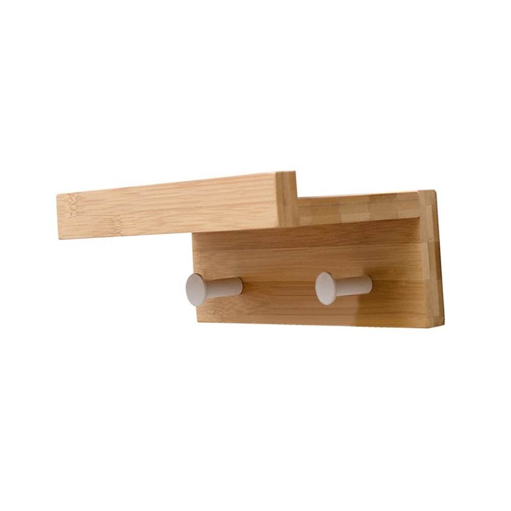 FUNOMOCYA Wooden Wall Decor Floating Ledge Hooks Modern Shelves for Wall Storage Decorative Rack