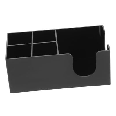 Mikinona Acrylic Compartment Storage Rack Straw Holder Organizer Kitchen Condiment Station for Home Coffee Shop