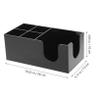 Mikinona Acrylic Compartment Storage Rack Straw Holder Organizer Kitchen Condiment Station for Home Coffee Shop view 2