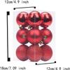 12pcs Christmas Tree Baubles Christmas Tree Hanging Balls Christmas Ball Ornaments Xmas Hanging Balls Ornaments Decorative Hanging Balls for Xmas Festival New Year Party Dcor - Red view 4