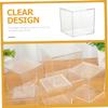 OHPHCALL 2pcs Square Candy Boxes for Wedding Decorative Storage Boxes Crystal Clear Transparency view 2
