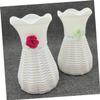 ORFOFE Flower Girl Basket Wedding Woven Storage Basket Imitation Weaving Basket Plastic Vase for Home Decor Random Style view 2