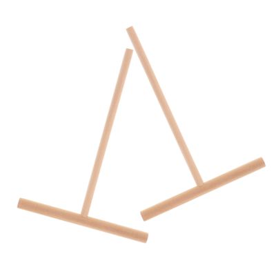 2pcs Wooden Pancake Spreader Rake for Crepes and Omelets