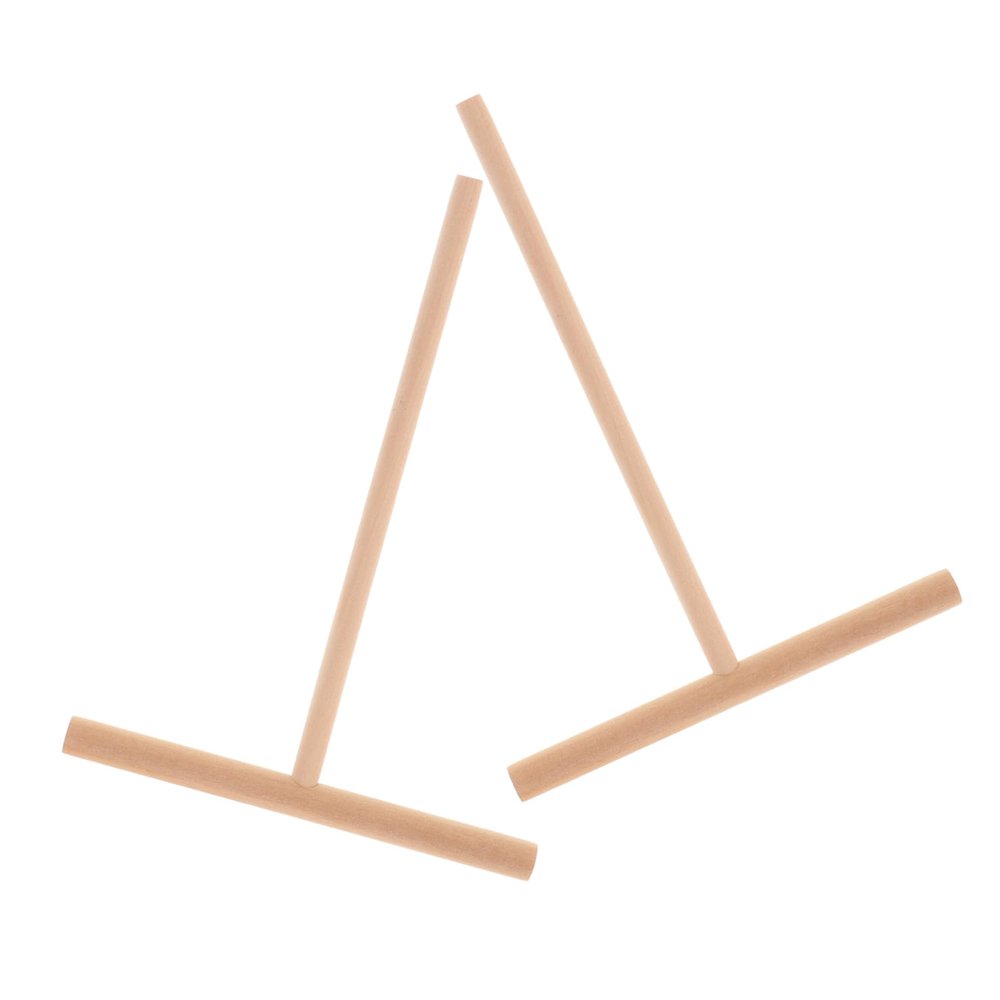 2pcs Wooden Pancake Spreader Rake for Crepes and Omelets