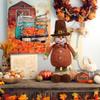1PC Scarecrow Doll with Stretchable Leg Standing Scarecrow with Clothes & Hat On Cute Scarecrow Decor for Autumn, Thanksgiving, Harvest,Male. view 2