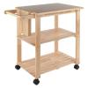Bustards Mobile Shelving Wood Kitchen Natural Kitchen Furniture Storage Cart Kitchen Island Table Kitchen Storage Island Kitchen Utility Cart view 1