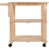 Bustards Mobile Shelving Wood Kitchen Natural Kitchen Furniture Storage Cart Kitchen Island Table Kitchen Storage Island Kitchen Utility Cart view 3
