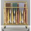 UMJIGF Heavy Clothes Rail, Clothing Display Stand,Bedroom Hanger with 3 Rails, Industrial Pipe Drying Rack with Rollers,Golden,120cm (Golden 100cm) view 4