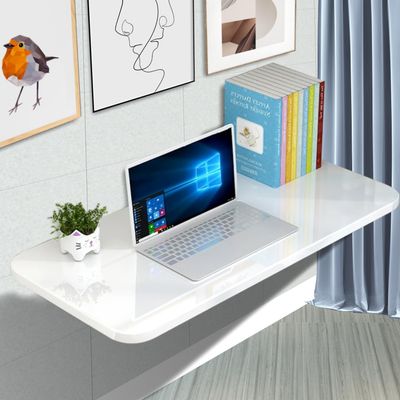 APCHJOJ Wall-Mounted Folding Table, Wall-Mounted Dining Table, Wall Desk, Kitchen Folding Table. Foldable, Easy to Store, Space-Saving, Stable and Durable White 19.7 * 15.7 * 1in