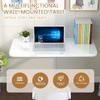 APCHJOJ Wall-Mounted Folding Table, Wall-Mounted Dining Table, Wall Desk, Kitchen Folding Table. Foldable, Easy to Store, Space-Saving, Stable and Durable White 19.7 * 15.7 * 1in view 3