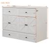 Harper & Bright Designs Full Size Murphy Bed, Wood Full Cabinet Bed with Large Drawers & USB Ports, Brushed White view 2