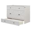 Harper & Bright Designs Full Size Murphy Bed, Wood Full Cabinet Bed with Large Drawers & USB Ports, Brushed White view 4
