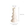 Candle Holder Ceramic Candle Holder Cream Yellow Tapered Candle Holder Votive Candle Holder Coffee Table Decoration Ornaments Candlestick Holders view 2