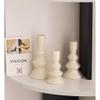 Candle Holder Ceramic Candle Holder Cream Yellow Tapered Candle Holder Votive Candle Holder Coffee Table Decoration Ornaments Candlestick Holders view 3