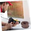 ABOOFAN Door Seal Strip 37.8 Inches Under Door Draft Stopper Sound Proofing Windproof Flexible Easy to Cut Brown view 4