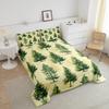 Feelyou Trees Comforter Set Toddle Size Natual Theme Comforter for Boys Girls Teens Winter Bedding Set Snowy Duvet Set Room Decor Tea Green Quilt Set view 3