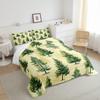 Feelyou Trees Comforter Set Toddle Size Natual Theme Comforter for Boys Girls Teens Winter Bedding Set Snowy Duvet Set Room Decor Tea Green Quilt Set view 4