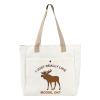 BDPWSS Moose Tote Bag Moose Lover Gift Moose Deer Wildlife Gift I Just Really Like Moose OK Funny Moose Themed Canvas Handbag (like moose TB) view 1