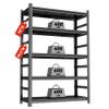 BEESTMUEBLE 3000lbs Garage Shelving,Standing Heavy Duty Metal Shelves,5 Tier Adjustable Height Shelf,Sturdy Steel Utility Rack (with Fences-35.4" W*15.8" D*72" H) view 1