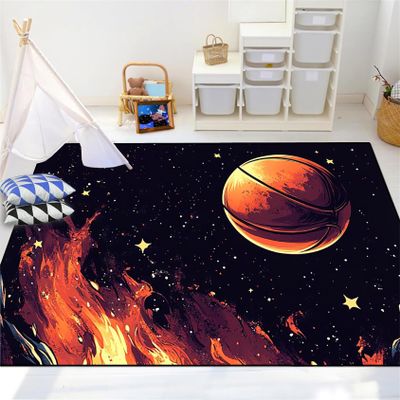 Basketball Rugs for Boys Room - Kids Rugs for Bedroom Boys Carpet Basketball Sports Room Decor Sports Themed Bedroom Decor,5x7 Feet