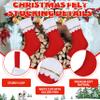 AMAZING TIME 36 Pcs 17" Felt Christmas Stocking Bulk, Red Christmas Socks Bulk with White Cuff Golden Trim, Christmas Hanging Ornaments Xmas Decoration for Mantel Door Window Holiday Home Dcor view 3