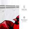 DESIHOM Christmas Bernese Mountain Dog Shower Curtain Set 62" W x 72" L, Puppy Xmas Cardinal Bathroom Decor, Pet Printed Fabric Bath Accessories view 3