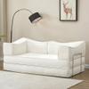 Modehodei 79" Convertible Sofa, Free Combination Sofa Bed with Removable Backrest and Chenille Fabric, No Assembly Required, Folding Loveseat Couch for Living Room, Bedroom view 1