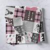 Bear Silhouette Tapestry Pink Gray Grid Tapesrties Dcor Living Room Bedroom Stars Arrow Wall Hangings Art Rustic Farmhouse Tapestry Wall Hanging for Home Decor 59.1x82.7 view 2