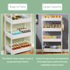 Tribesigns Wood Fruit and Vegetable Basket Stand Rack for Kitchen, Office, Store, Supremarket, Pantry Shelf Unit for Snacks, 4-Tier Wooden Utility Storage Shelves (White) view 4