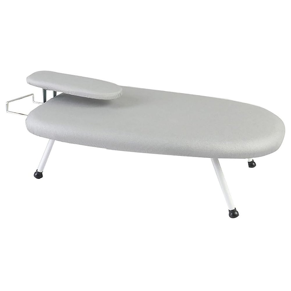 JIXDILO Tabletop Ironing Board, Metal Foldable Tabletop Ironing Board with Removable Cotton Cover for Countertop Laundry Rooms Small Spaces Travel