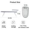 JIXDILO Tabletop Ironing Board, Metal Foldable Tabletop Ironing Board with Removable Cotton Cover for Countertop Laundry Rooms Small Spaces Travel view 2