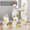 VECELO Rotating Bookshelf Tower, 360Revolving Bookcase, Round Book Shelf Rotating, Stackable Storage Display Rack Floor Standing for Kids&Adults Solid Wood, White view 4