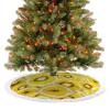 Kiwi Fruit, Gold, Sliced Christmas Tree Skirt, 30"x30" Tree Skirt for Party Home Decoration,Tassel Lace Soft Tree Mat for New Year view 4