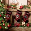 JaeTou Irish Wolfhound Dog with Red and Black Buffalo Plaid Christmas Stocking Custom Xmas Tree Hanging Stockings 14.4" view 4