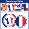 gisgfim 96Pcs French Flag Party Supplies Paper Plates Napkins view 3