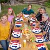 gisgfim 96Pcs French Flag Party Supplies Paper Plates Napkins view 4