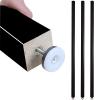 Elitix 3 Pack House Support Divider Posts with Adjustable Feet, Wall Partition Room Floor to Ceiling Slats 2 to 8 Ft, Room Column Separation Rod Holder(Black,145cm(4.7ft)) view 1