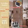 Elitix 3 Pack House Support Divider Posts with Adjustable Feet, Wall Partition Room Floor to Ceiling Slats 2 to 8 Ft, Room Column Separation Rod Holder(Black,145cm(4.7ft)) view 4