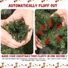 7.5FT Frosted Christmas Tree with 92 Pine Cone & Pine Needles, Premium Unlit Artificial Christmas Tree with 1588 Branch Tips, Realistic Hinged Xmas Tree with Metal Stand for Holiday Decoration view 3