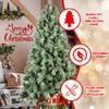 7.5FT Frosted Christmas Tree with 92 Pine Cone & Pine Needles, Premium Unlit Artificial Christmas Tree with 1588 Branch Tips, Realistic Hinged Xmas Tree with Metal Stand for Holiday Decoration view 4